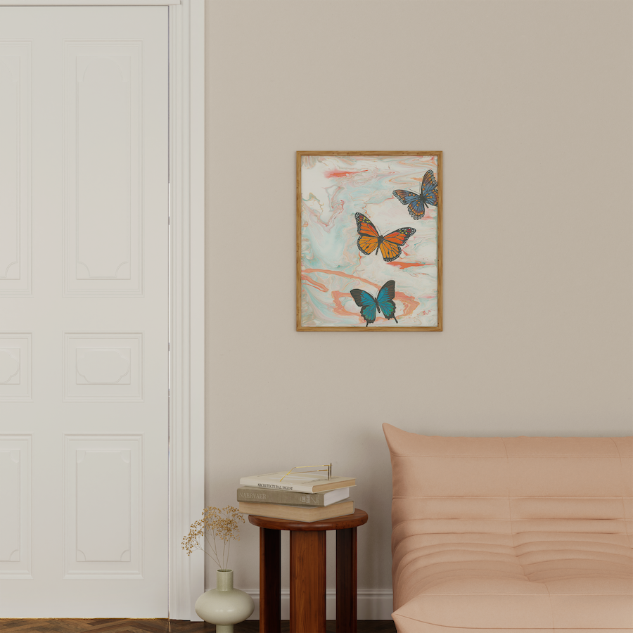 Monarch Butterfly Art | Abstract Butterfly Art | Butterfly Paintings | Butterfly Art Print