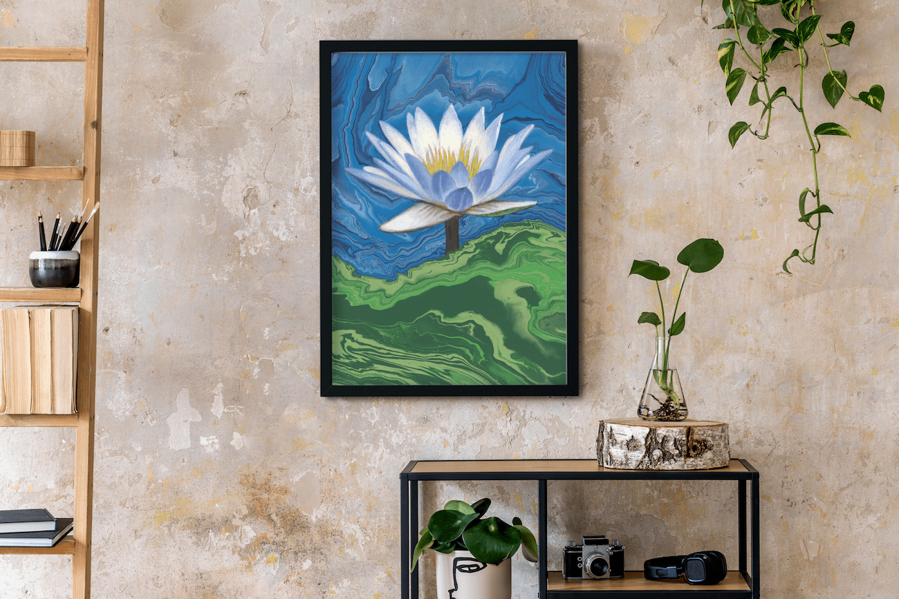 Lotus Art | Lotus Painting | Lotus Flower Art | Lotus Artwork | Abstract Lotus Painting