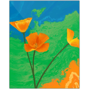 Poppy Wall Art | California Poppy Art | California Poppy Painting | Poppy Prints