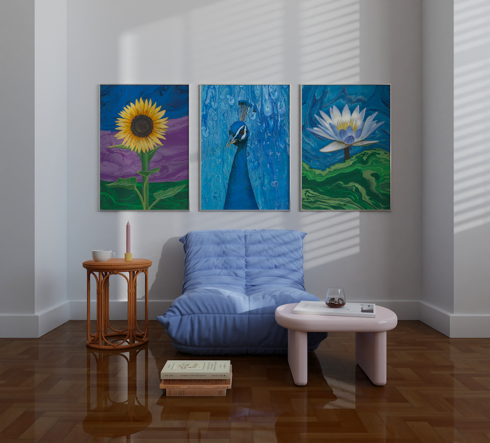 Peacock Canvas Painting | Paintings of Peacocks | Peacock Artwork | Peacock Paintings