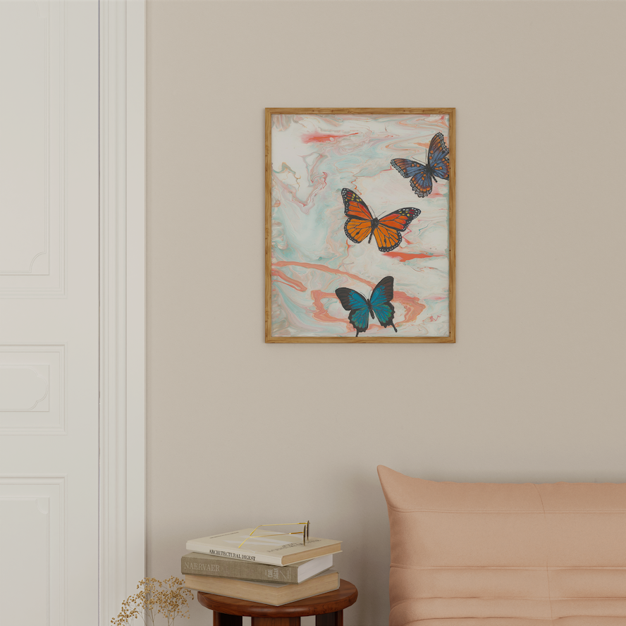 Abstract Butterfly Art | Butterfly Paintings | Monarch Butterfly Art | Butterfly Art Print