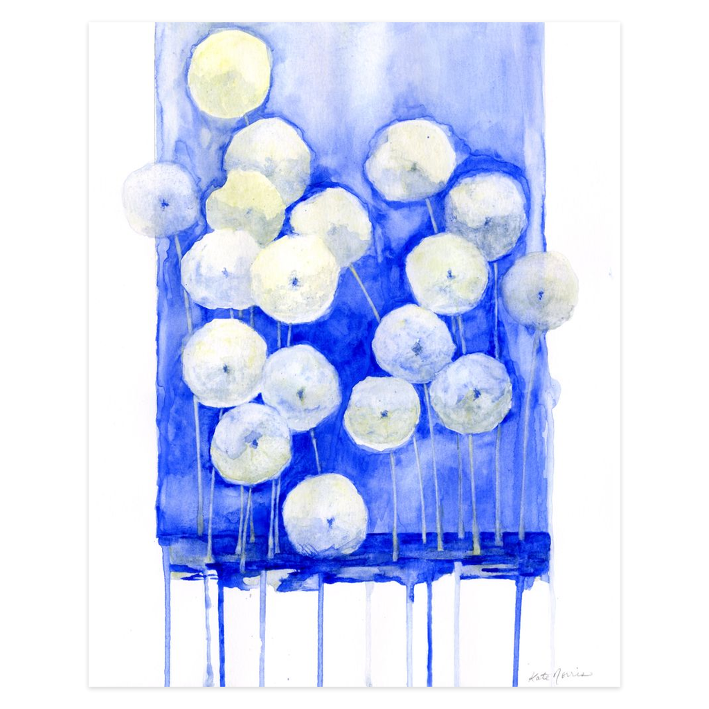 Blue Dandelions Poster