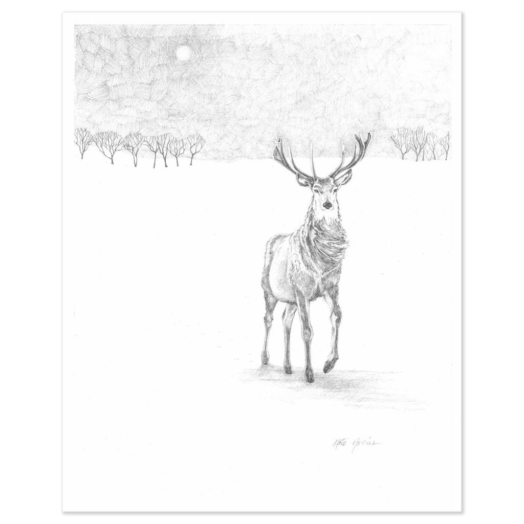 Winter Stag Poster