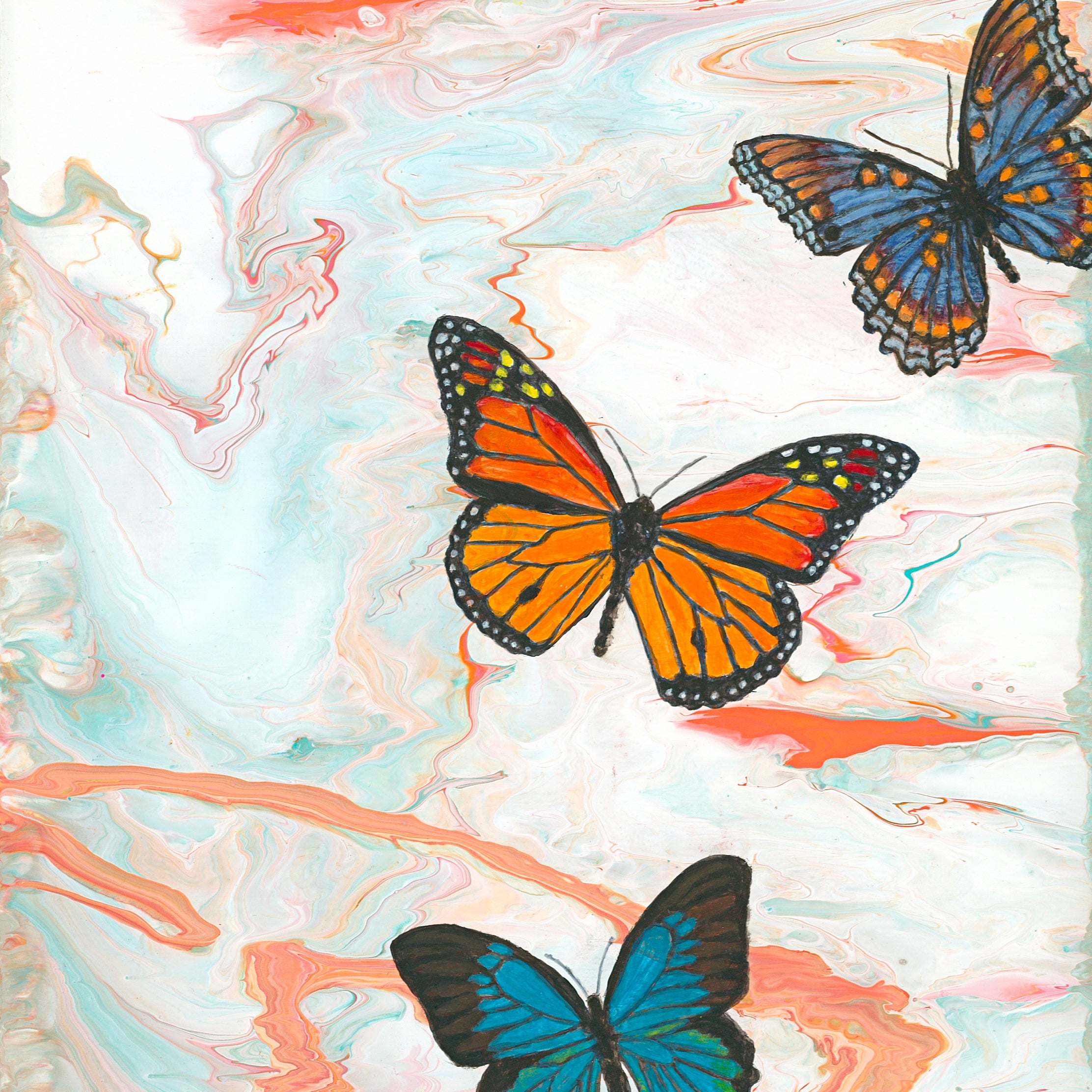 Butterfly Paintings | Butterfly Canvas Painting | Butterfly Canvas | Abstract Butterfly Art