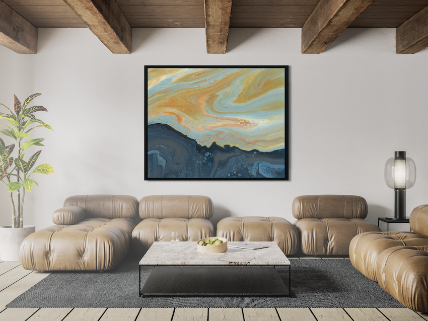  Organic Modern Wall Art | Calming Paintings |Cool Paintings | Swirl Art | Calming Art