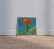 Poppy Wall Art | California Poppy Art | California Poppy Painting | Poppy Art | Poppies Art