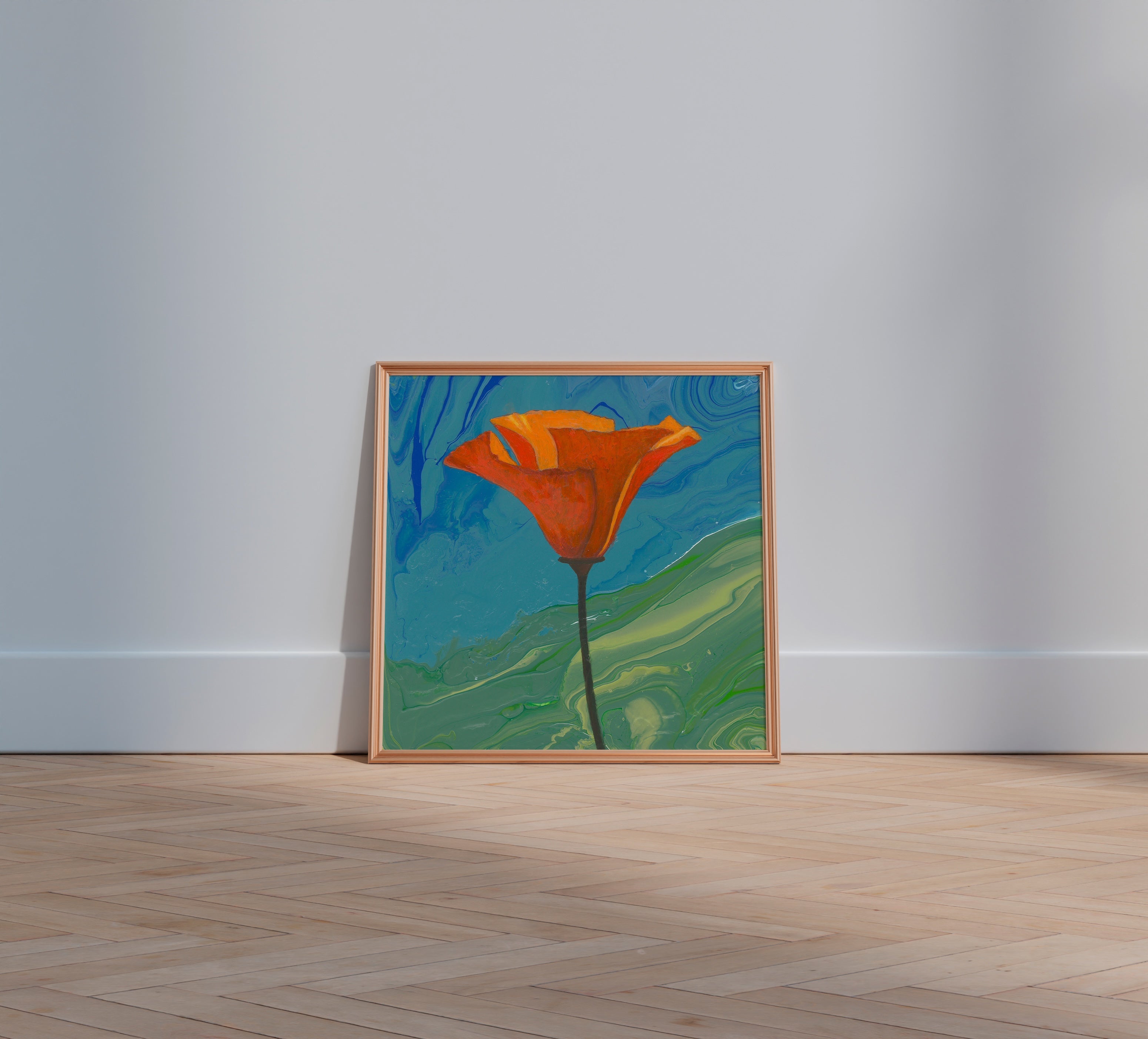 Poppy Wall Art | California Poppy Art | California Poppy Painting | Poppy Art | Poppies Art