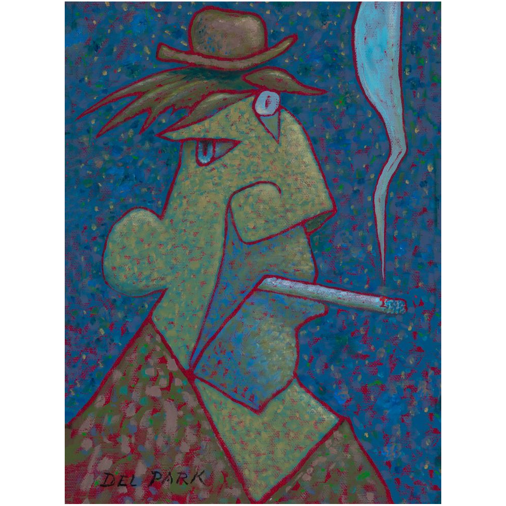 Smoking Painting | Smoker Artwork | Woman Smoking Art | Smoking Art | Smoking Paintings