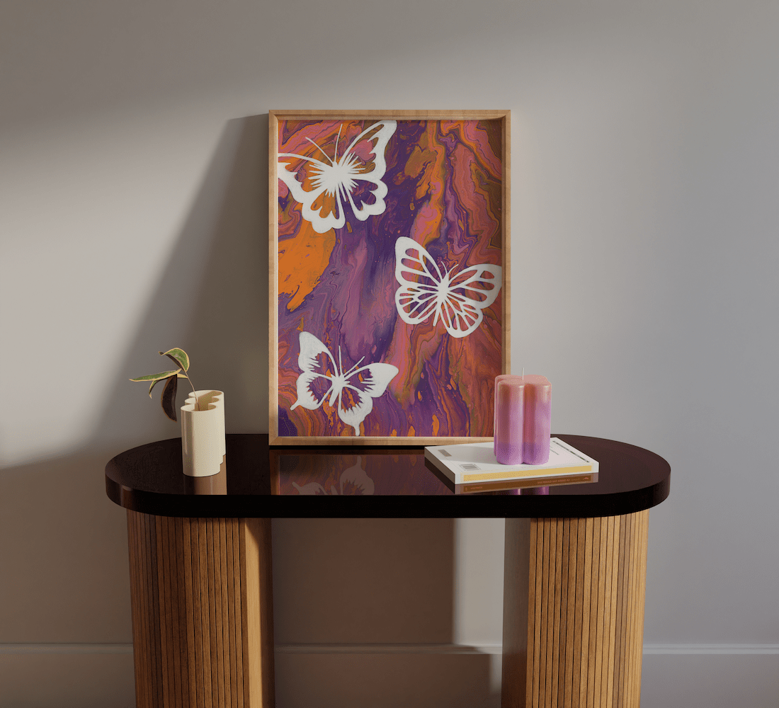 Butterfly Art Print | Butterfly Paintings | Abstract Butterfly Art | Monarch Butterfly Art