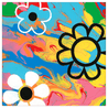 Colorful Flower Art | Rainbow Flowers Painting | Flower Power Art | Swirl Art