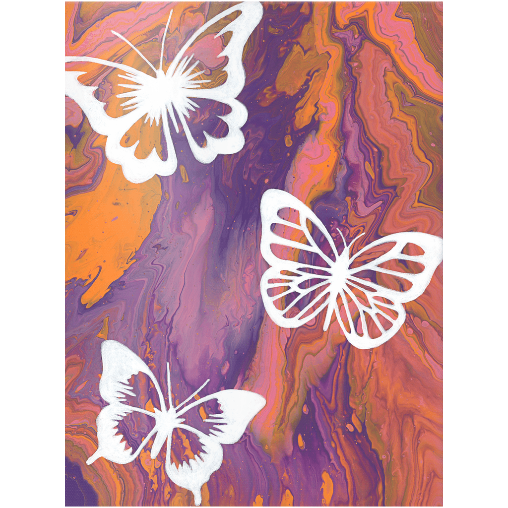 Butterfly Art Print | Butterfly Paintings | Abstract Butterfly Art | Paintings with Butterflies