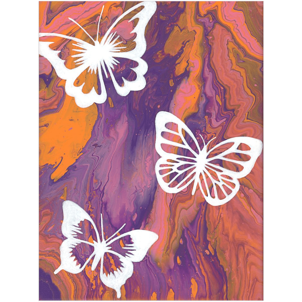 Paintings with Butterflies | Butterfly Art Print | Abstract Butterfly Art | Butterfly Paintings
