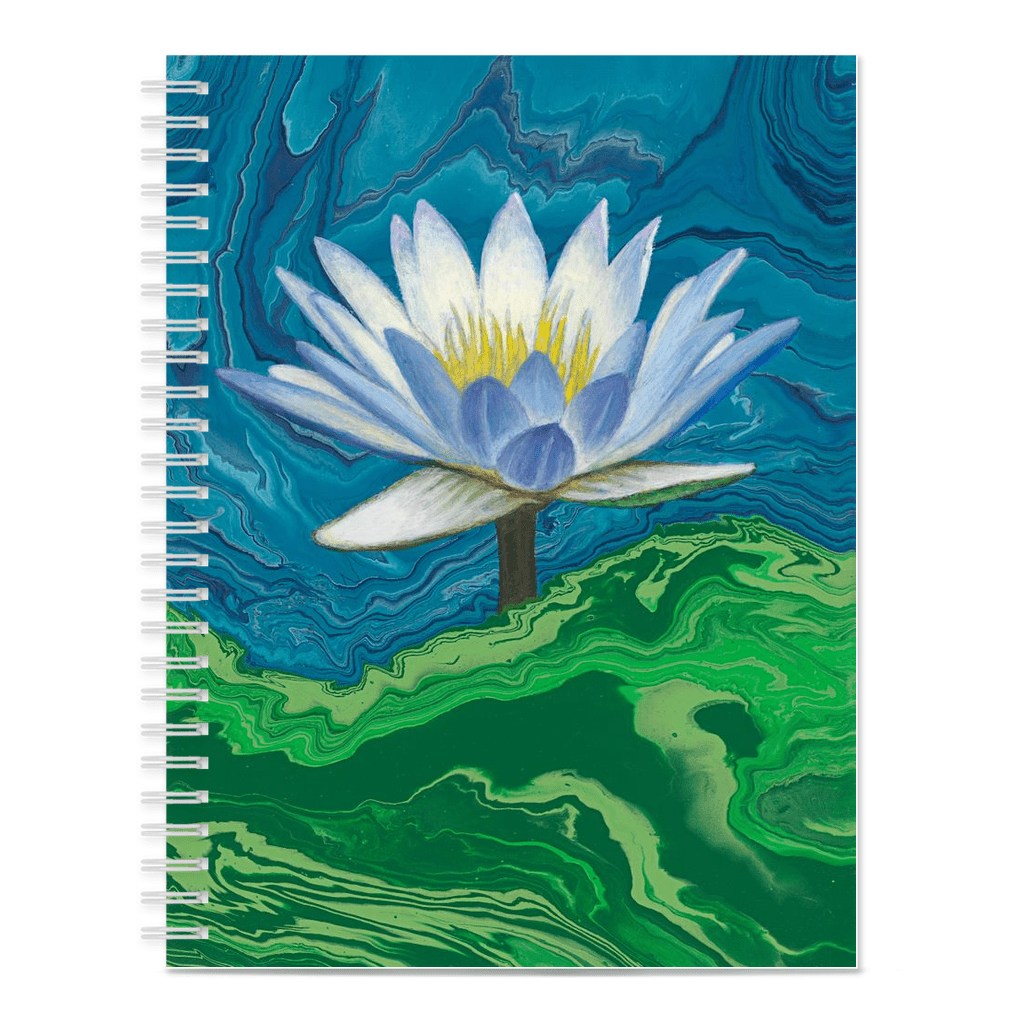 Abstract Lotus Painting | Cute Small Notebooks | Lotus Art | Lotus Painting | Swirl Art
