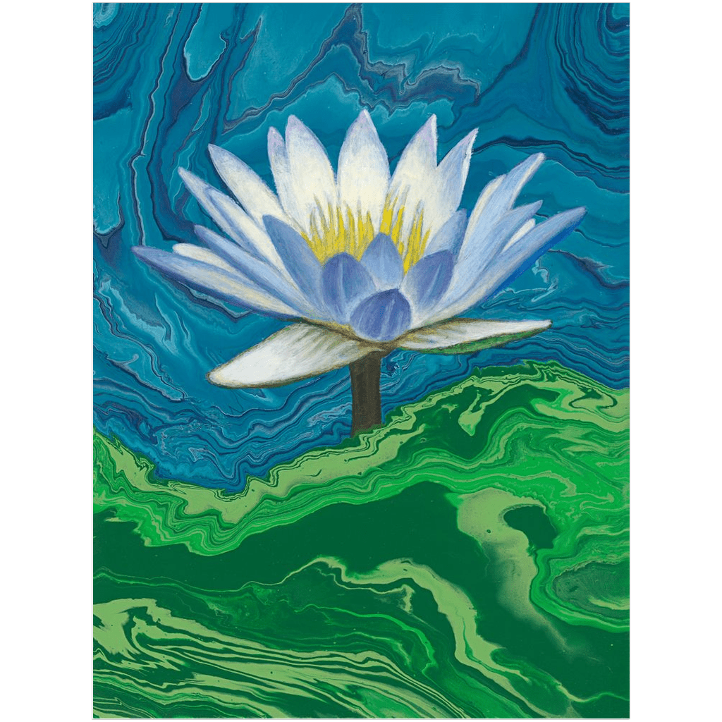 Lotus Art | Abstract Lotus Painting | Lotus Painting | Lotus Artwork | Lotus Wall Art
