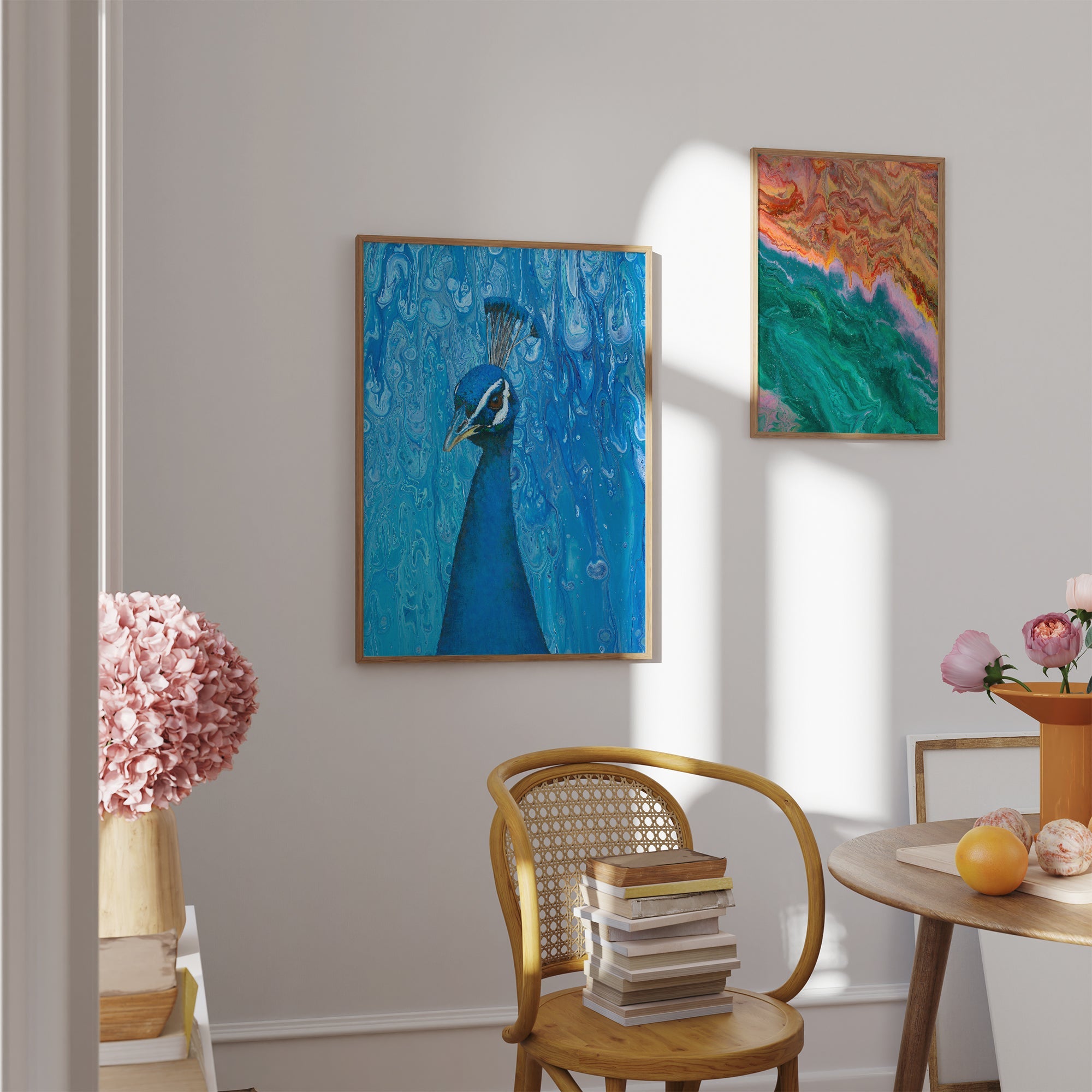 Peacock Paintings | Modern Abstract Paintings | Paintings of Peacocks