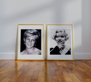 Princess Diana Poster | Marilyn Monroe Poster| Princess Diana Art | Marilyn Monroe Posters