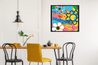 Rainbow Flowers Painting | Flower Power Art | Colorful Flower Art | Wall Art for Women