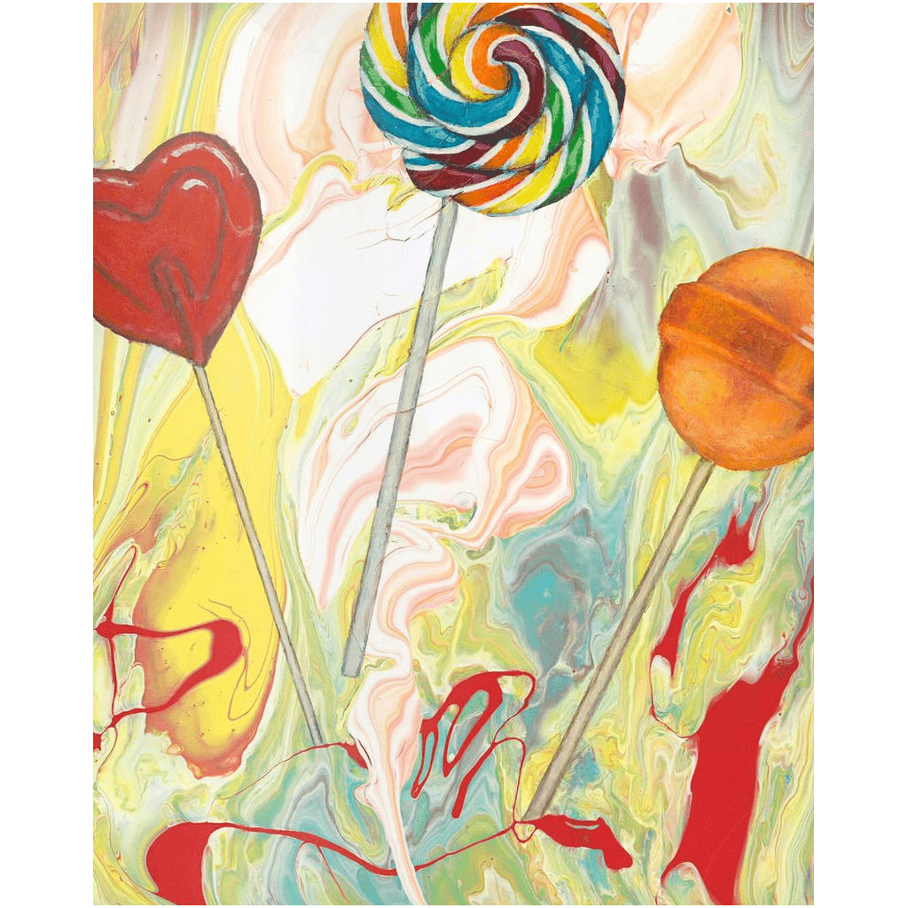 Lollipop Painting | Lollipop Art | Candy Painting | Swirl Art | Nursery Art Prints