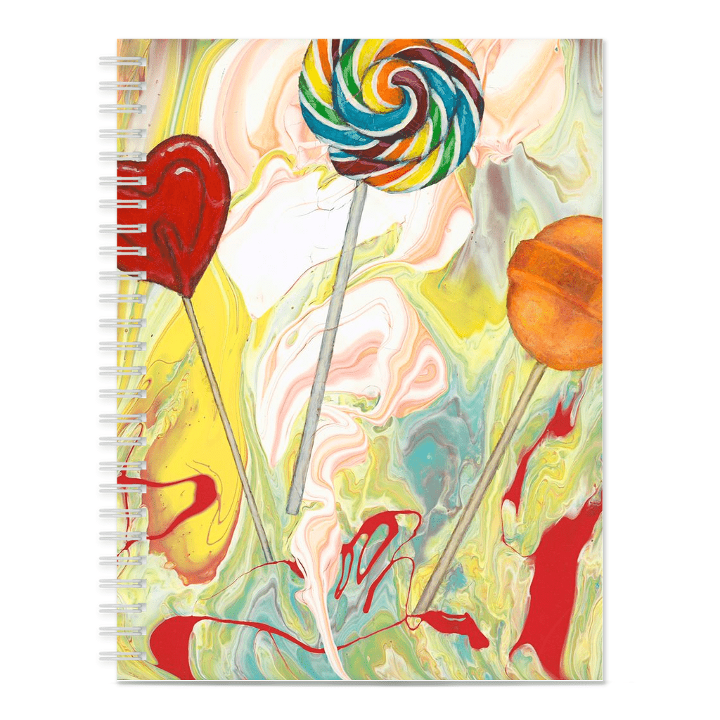 Lollipop Art | Lollipop Art | Candy Painting | Swirl Art | Cute Small Notebooks